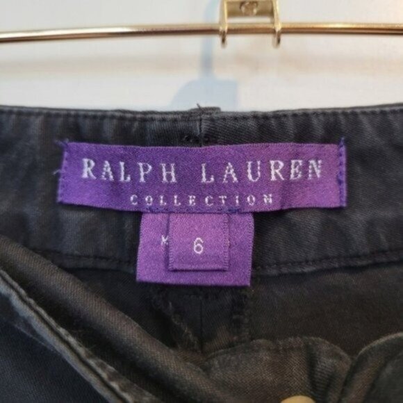 Ralph Lauren Collection Purple Label | High Rise Wide Leg Flare Pants Black - Picture 3 of 9